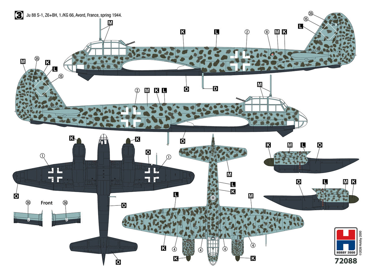 Hobby 2000 72088 Junkers Ju 88 S-1 1/72 – immagine 4