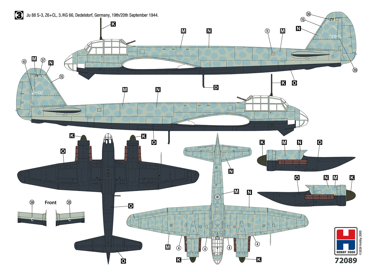 Hobby 2000 72089 Junkers Ju 88 S-3 1/72 – Bild 3