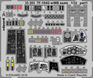 Eduard 33203 TF-104G w/ MB seats ITALERI 1/32 – imagen 2