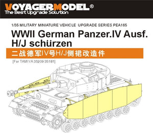 Voyager Model PEA165 WWII German Panzer.IV Ausf.H/J schürzen (For TAMIYA 35209 35181) 1/35 – imagen 2