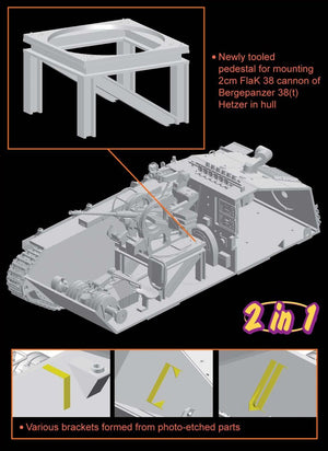 Dragon 6399 Bergepanzer 38(t) HETZER mit 2cm FlaK 38 1/35 – imagen 2