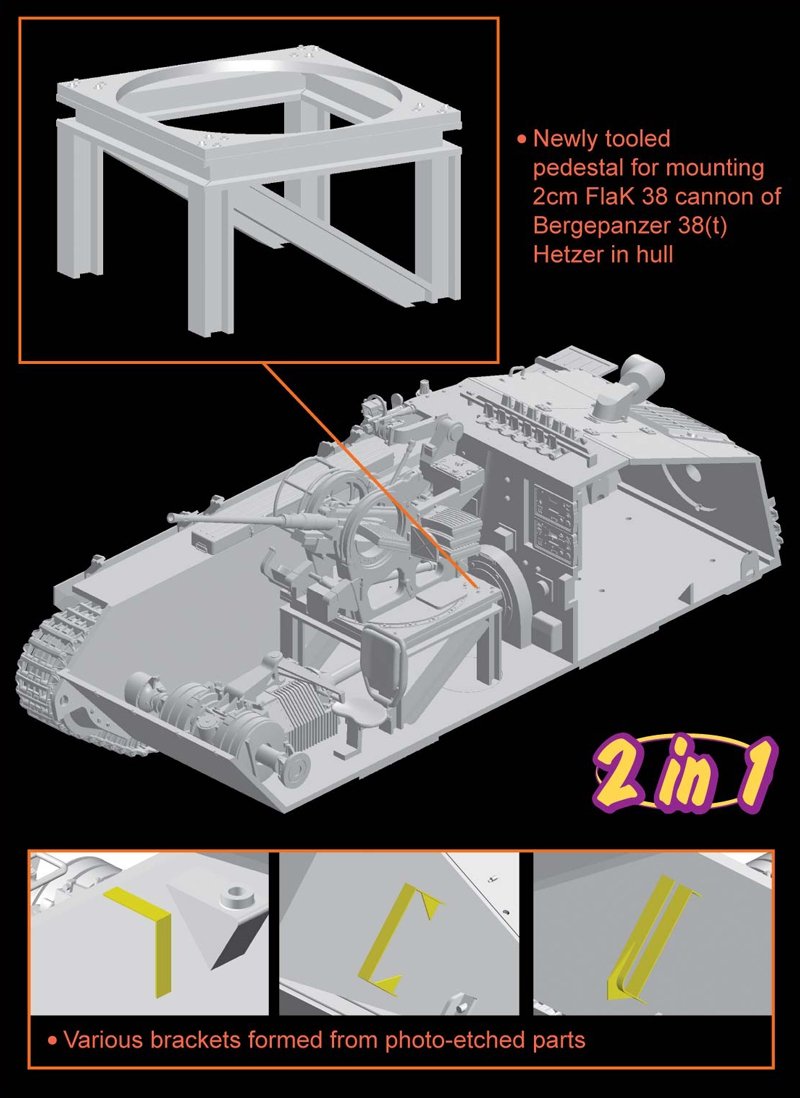 Dragon 6399 Bergepanzer 38(t) HETZER mit 2cm FlaK 38 1/35 – imagen 2