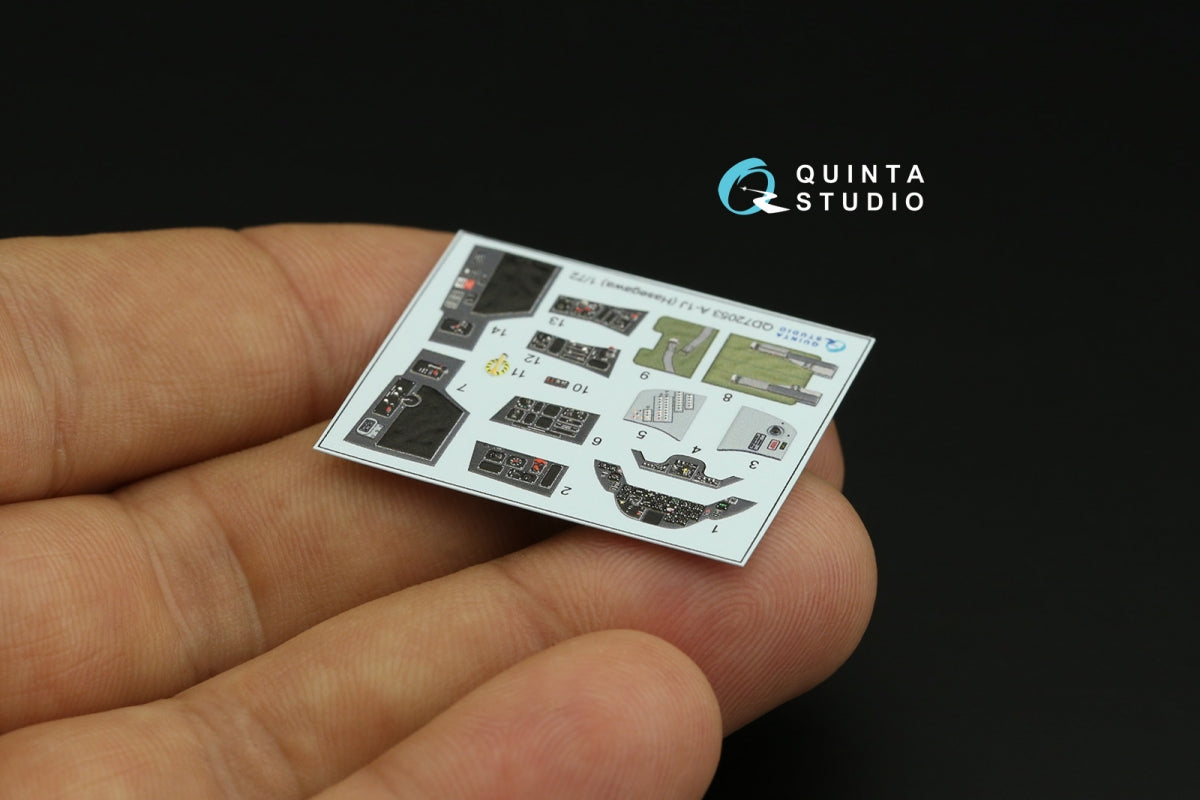 Quinta Studio QD72053 A-1J 3D-Printed &amp;amp; coloured Interior on decal paper (Hasegawa) 1/72 – immagine 6