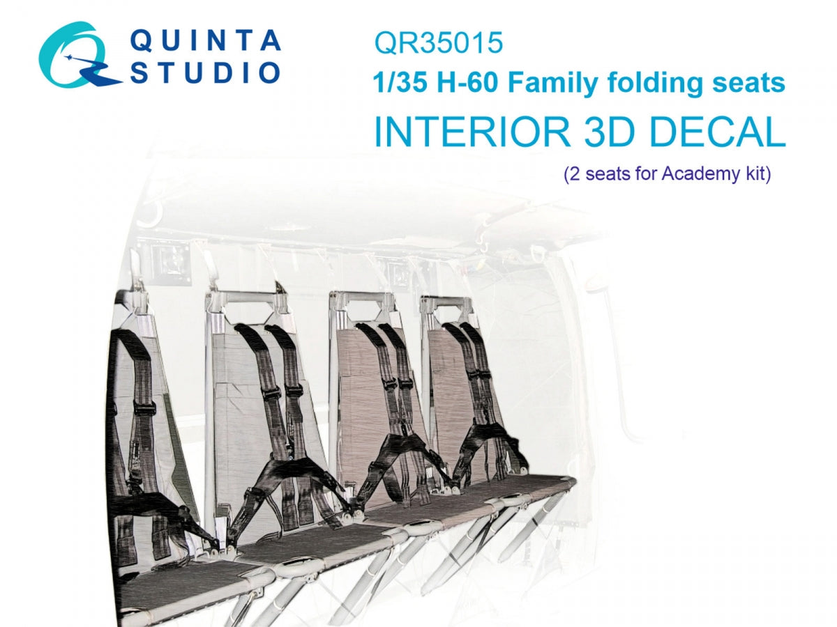 Quinta Studio QR35015 H-60 ​​Family folding seats (Academy), 2 pcs 1/35