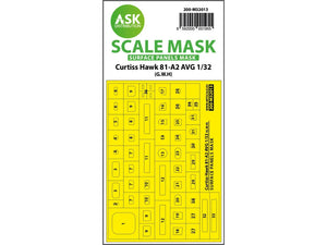 Art Scale Kit M32013 Curtiss Hawk 81-A2 AVG Surface Panels Masks for GWH 1/32