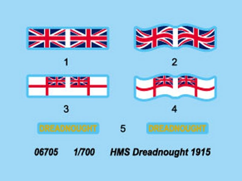 Trumpeter 06705 HMS DeadNought 1915 1/700 – image 3