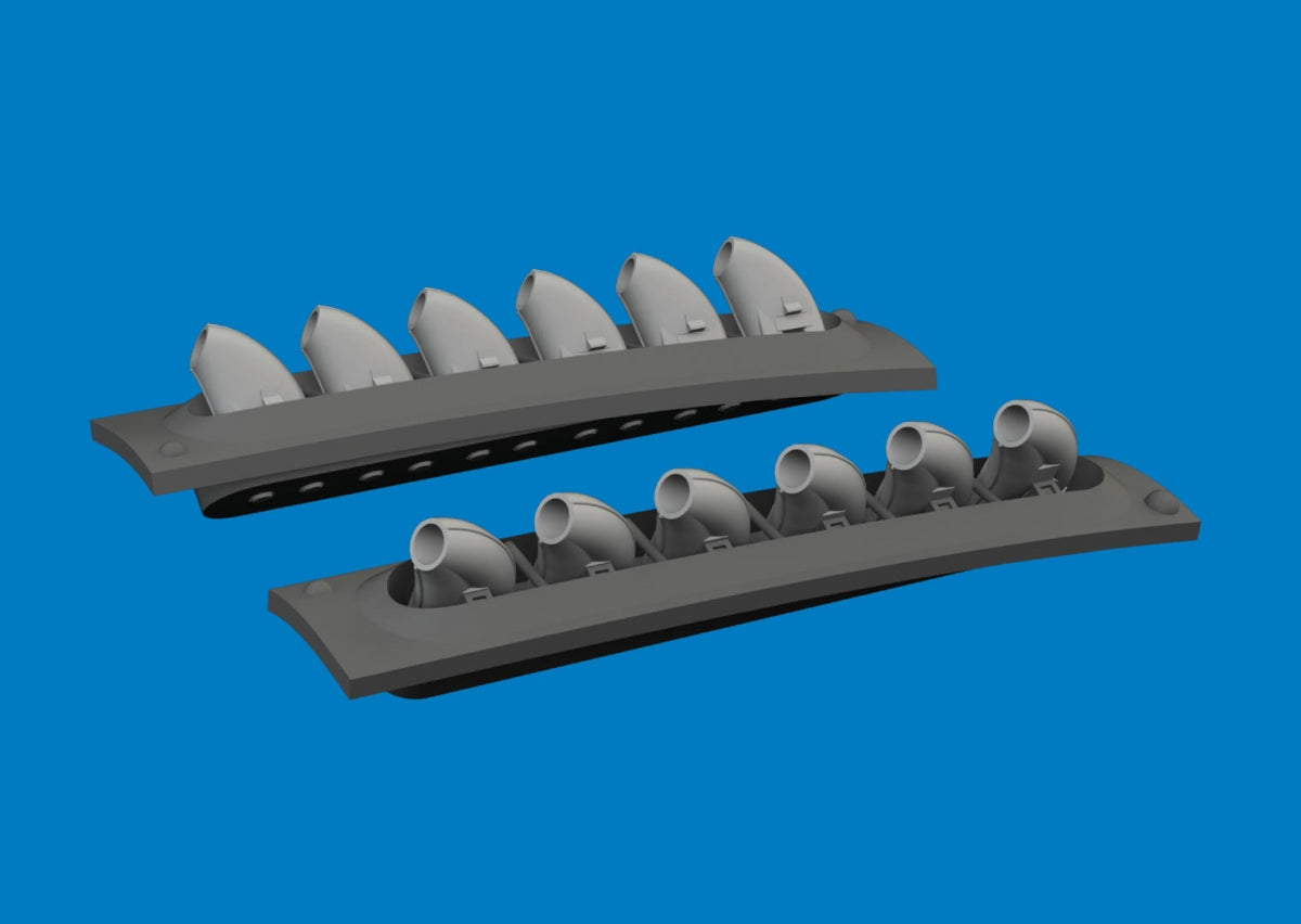 Eduard 6481060 P-40 exhaust stacks rounded PRINT Eduard 1/48 – imagen 2