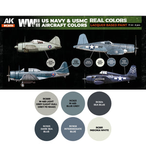 AK Interactive RCS111 Couleurs des avions de l&amp;#39;US Navy et de l&amp;#39;USMC pendant la Seconde Guerre mondiale 6 x 17 ml – image 2