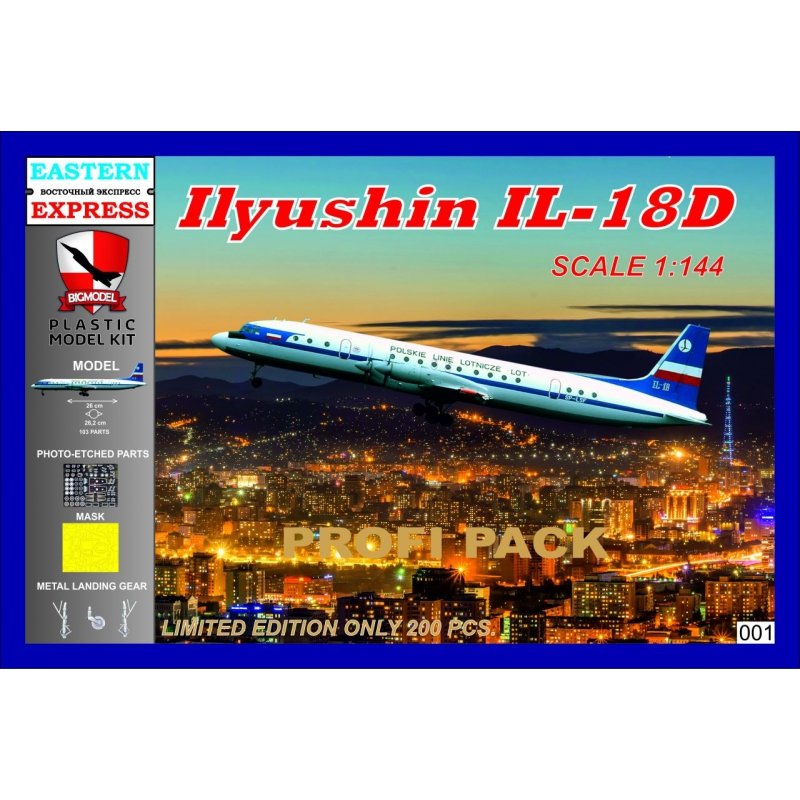 Big Model 1440002 Ilyushin IL-18D PLL LOT 1/144