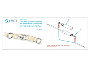 Quinta Studio QR32029 WWI German seats Belts for bombers 1/32 – Bild 2