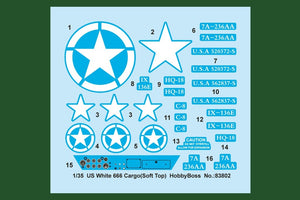 Hobby Boss 83802 US White 666 Cargo Soft Top 1/35 – Bild 3