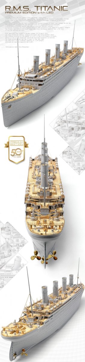 Academy 14226 R.M.S. Titanic Premium Edition with LED Units 1/400 – zdjęcie 2