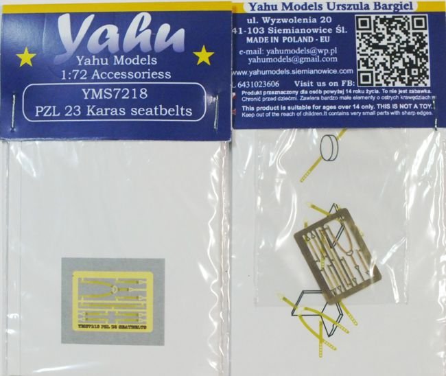 Siège Yahu YMS7218 PZL P.23 / P.42 / P.43. IBG / Heller / Plastyk (1/72)