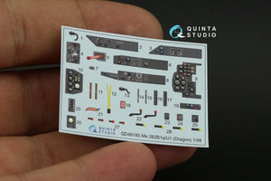 Intérieur imprimé en 3D et coloré sur papier décalcomanie (pour Dragon) Quinta Studio QD48185 Me 262B-1a/U1 1/48  – image 3
