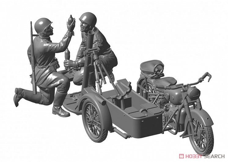 Zvezda 3651 Moto soviétique M-72 avec mortier (1/35) – image 7