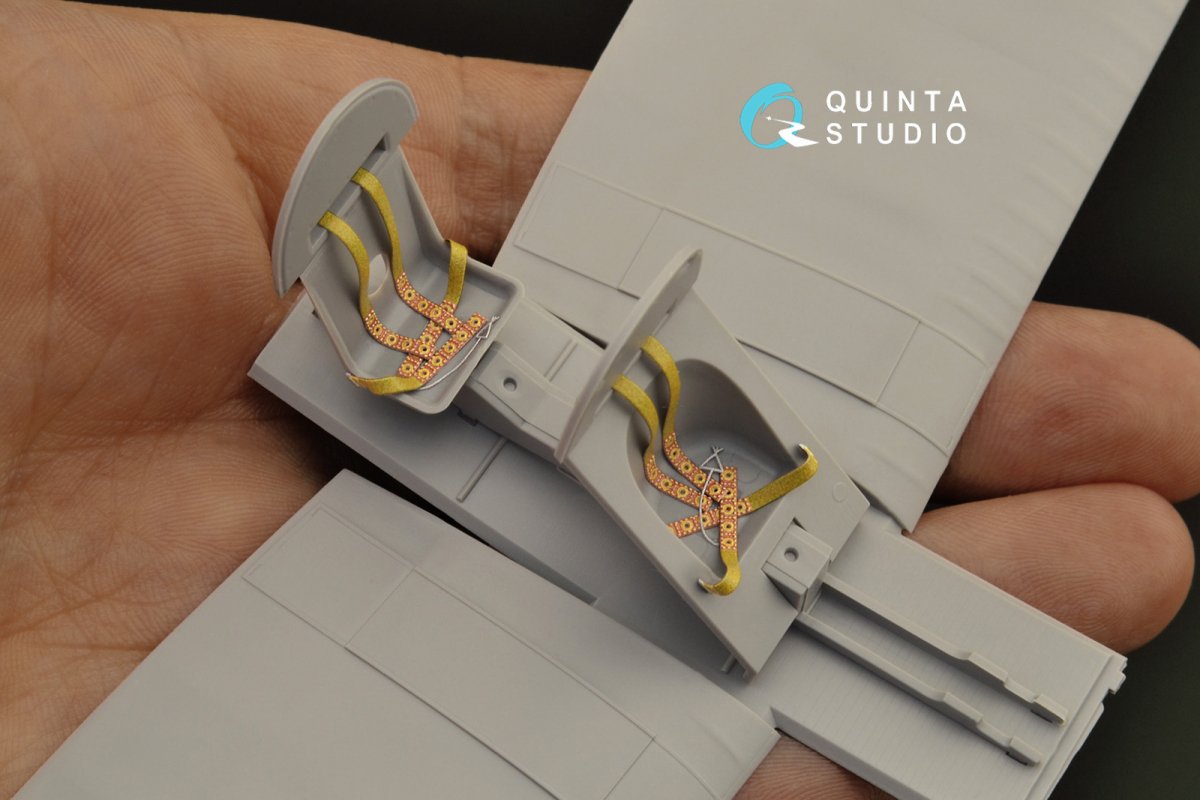 Quinta Studio QD32124 DH 82A Tiger Moth 3D-Printed &amp;amp; coloured Interior on decal paper (ICM) 1/32 – immagine 6
