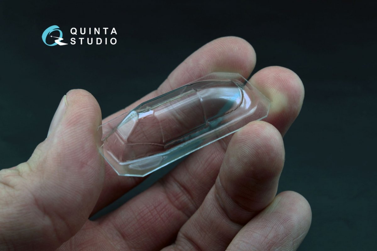 Quinta Studio QC48004-S Yak-1B vacuformed clear canopy 1 pcs (for Modelsvit kit) 1/48 – imagen 3