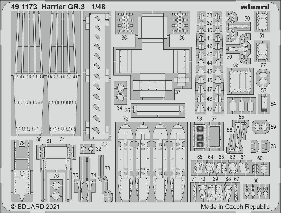 Eduard 491173 Harrier GR.3 KINETIC 1/48 – immagine 2