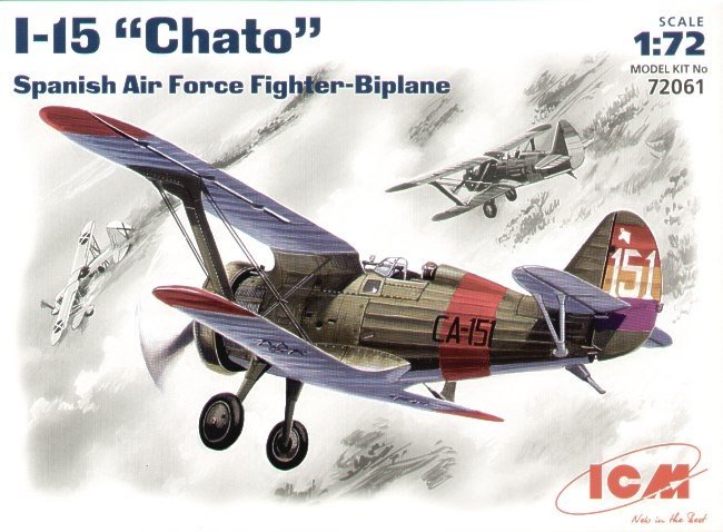 ICM 72061 I-15 Chato, chasseur-biplan de l'armée de l'air espagnole (1/72)