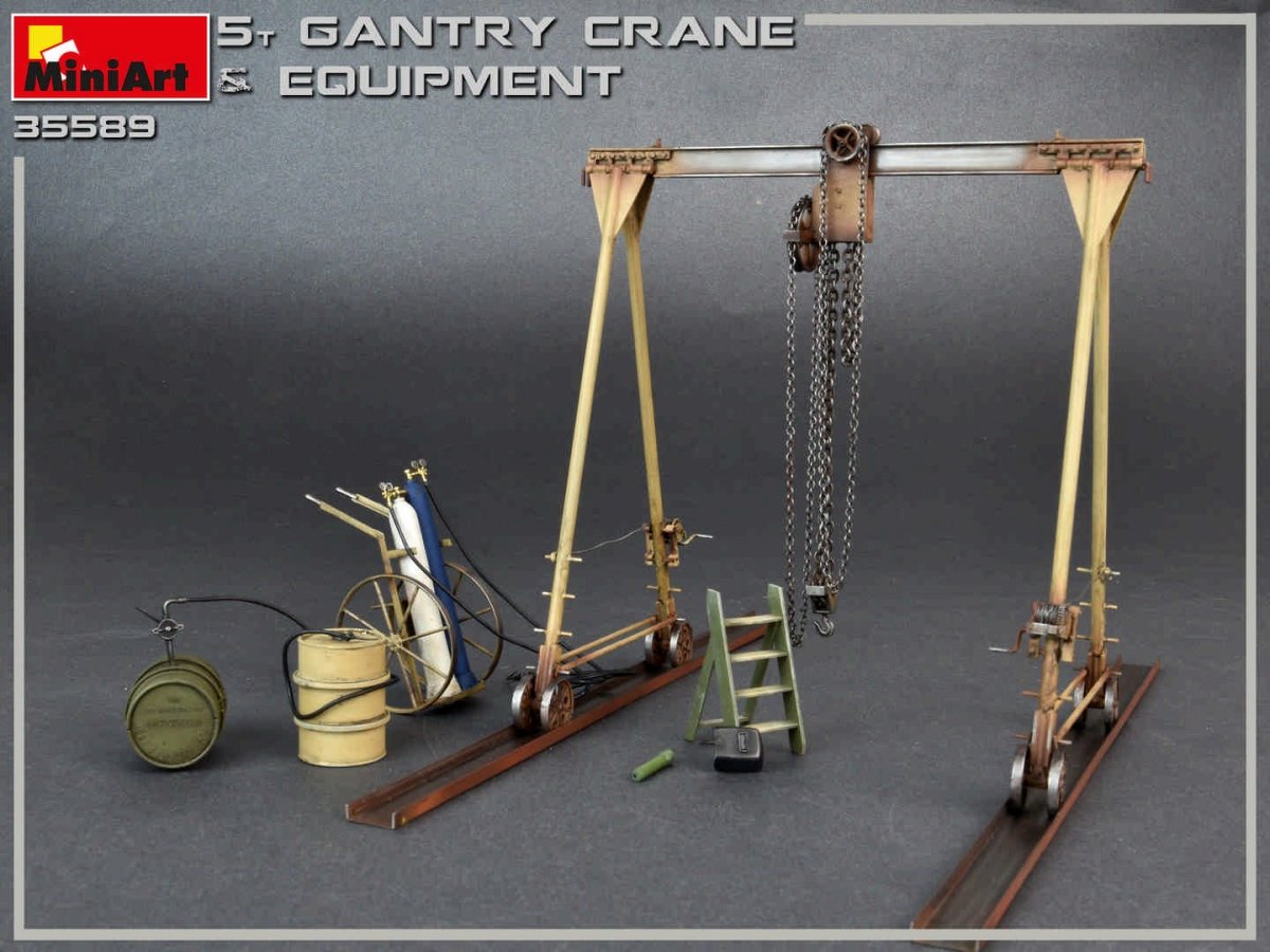 MiniArt 35589 5 TON GANTRY CRANE &amp;amp; EQUIPMENT 1/35 – imagen 5