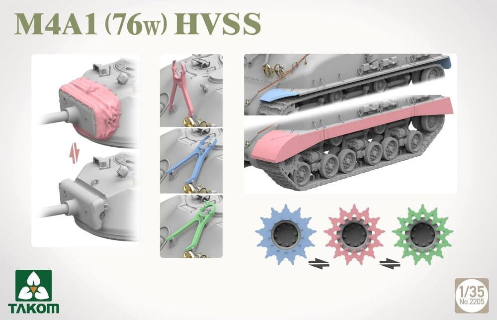 Takom 2205 M4A1 76(w) HVSS 1/35 – imagen 4