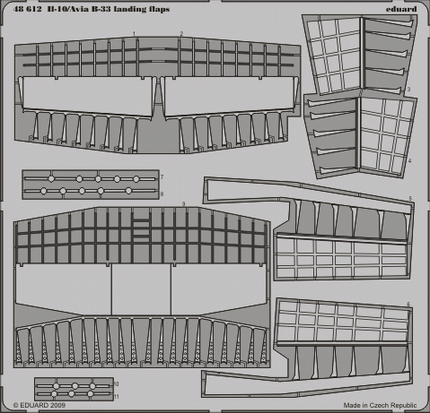 Eduard 48612 Il-10/Avia B-33 landing flaps SPECIAL HOBBY 1/48