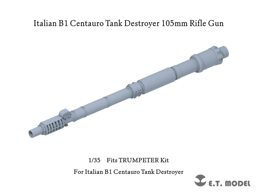 E.T. Model P35-376 Italian B1 Centauro Tank Destroyer 105mm Rifle Gun (For TRUMPETER Kit) 1/35