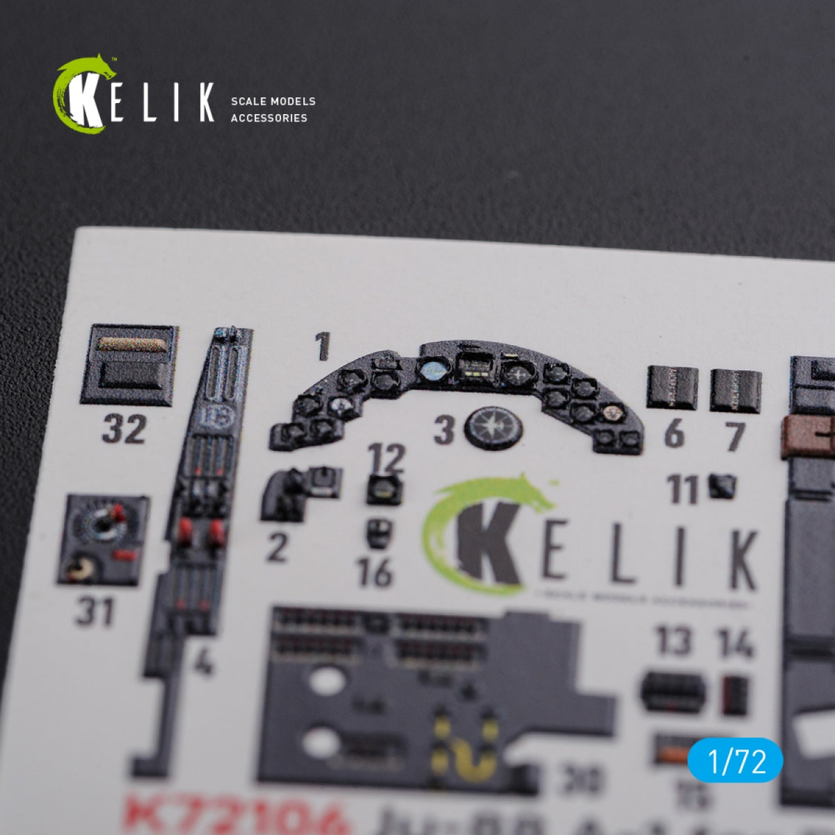 KELIK K72106 Ju-88 A-1 interior 3D decals for Revell kit 1/72 – imagen 5