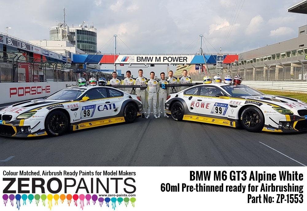Zero Paints ZP-1553 BMW M6 GT3 Alpine White Paint 60ml – Bild 2
