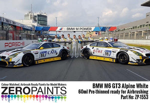 Zero Paints ZP-1553 BMW M6 GT3 Alpine White Paint 60ml – Bild 2