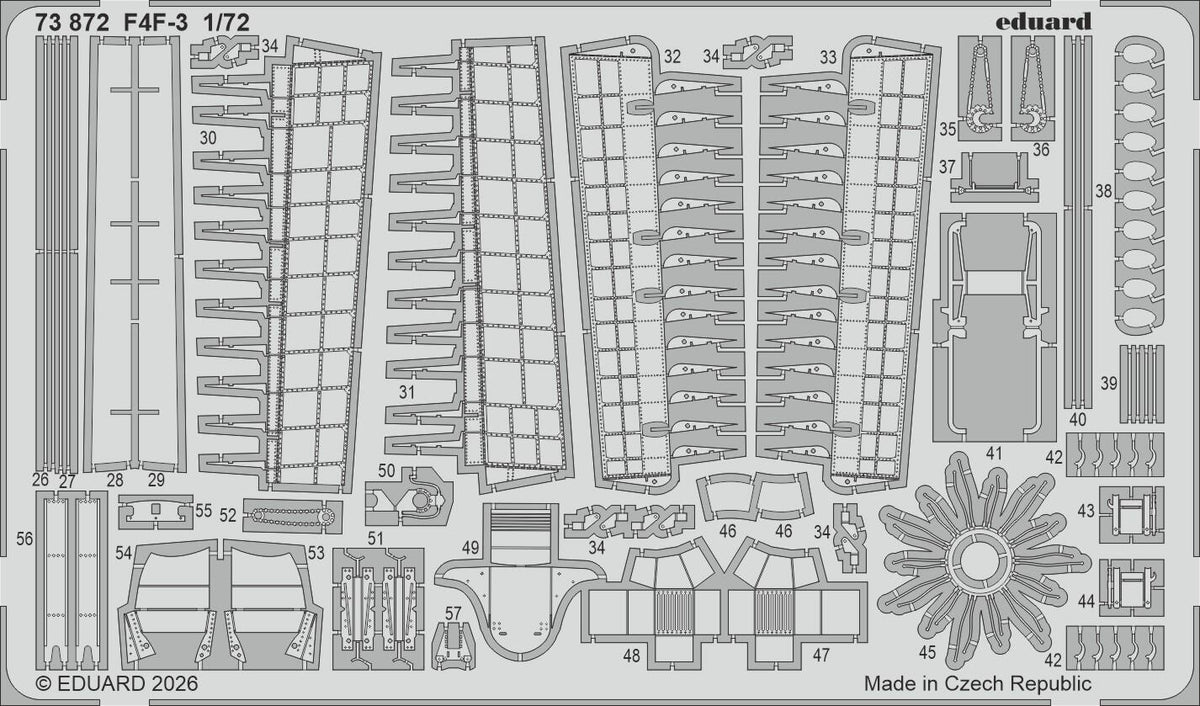 Eduard 73872 Grumman F4F-3 Wildcat PE Parts for ARMA HOBBY 1/72