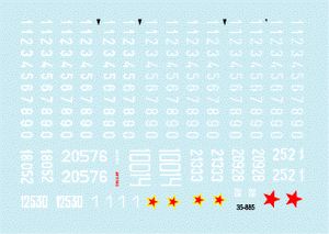 Star Decals 35-885 JNA - Jugoslavian tank numbers 1990s 1/35 – immagine 3