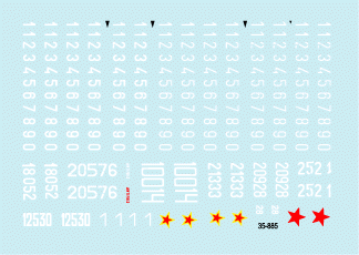 Star Decals 35-885 JNA - Jugoslavian tank numbers 1990s 1/35 – immagine 3