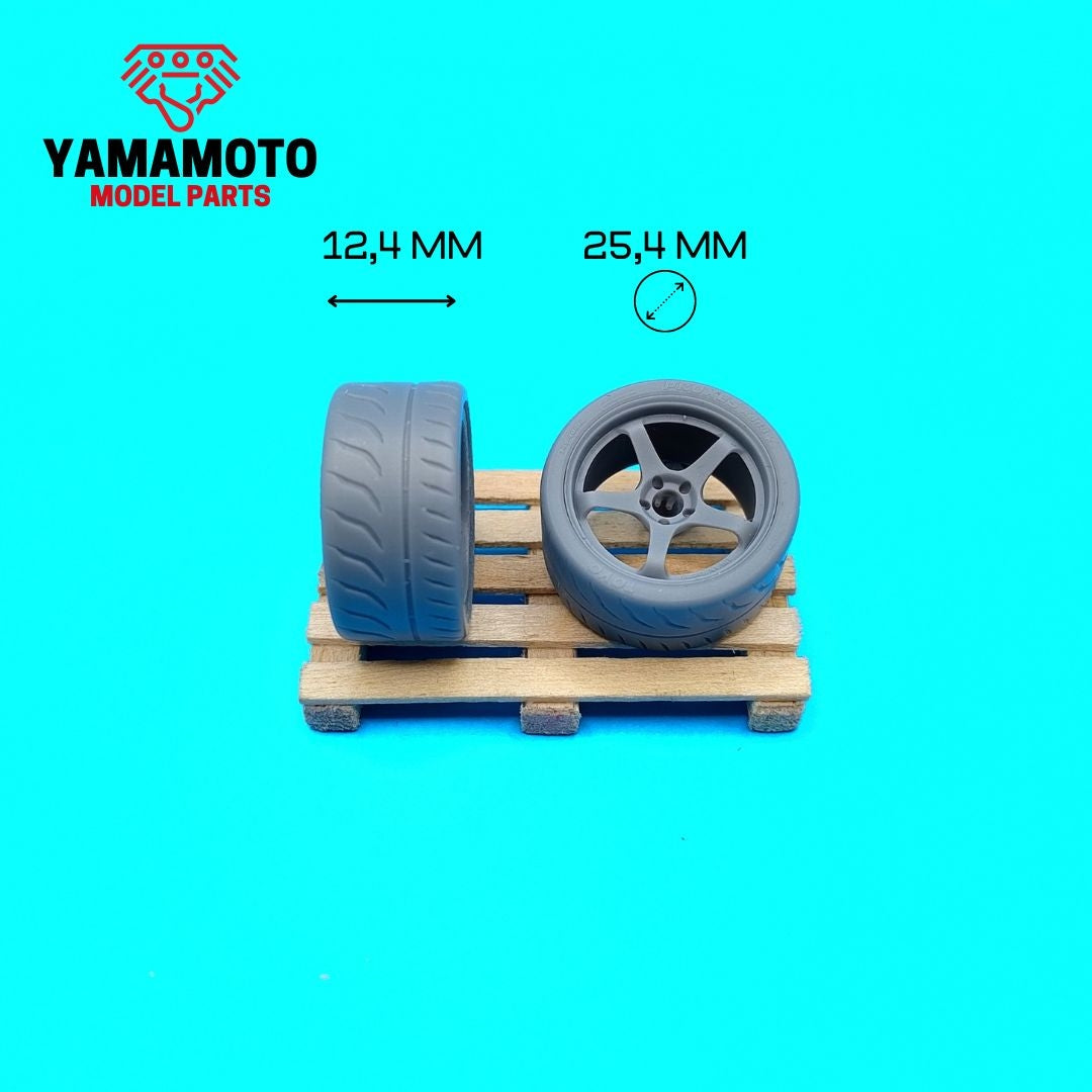 Yamamoto YMPRIM21 Advan Racing GT 4 18&amp;quot; + Tyres 1/24 – imagen 6