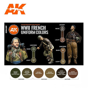 AK Interactive AK11633 WWII FRENCH UNIFORM COLORS – imagen 2