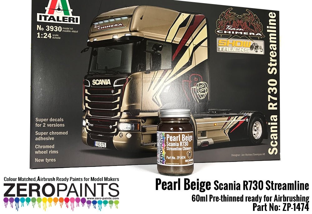 Zero Paints ZP-1474 Pearl Beige (Scania R730 Streamline Chimera) Paint 60ml – imagen 2