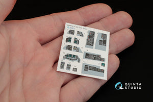 Quinta Studio QD48032 F-16D 3D-Printed &amp;amp; coloured Interior on decal paper (for Hasegawa kit) 1/48 – immagine 2