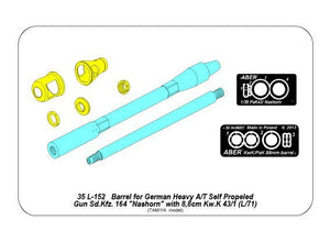 Aber 35L-152 Barrel for German A/T Self Propeled Gun Nashorn with 8,8cm Pak 43/1 L/71 1/35 – immagine 12