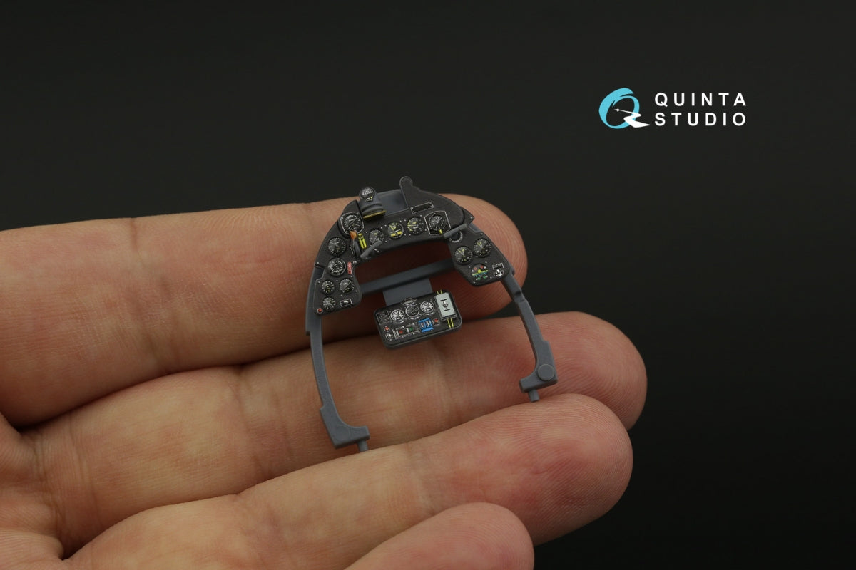 Quinta Studio QD32201 Macchi MC.202 Folgore Early 3D-Printed &amp;amp; coloured Interior on decal paper (Italeri) 1/32 – immagine 7