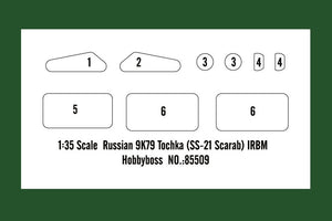 Hobby Boss 85509 Russian 9K79 Tochka (SS-21 Scarab) IRBM 1/35 – imagen 3