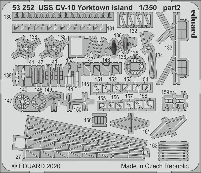 Eduard 53252 USS CV-10 Yorktown island 1/350 TRUMPETER – immagine 2
