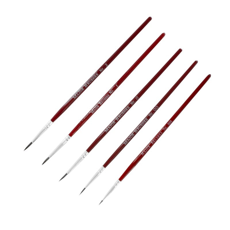 Modelcraft PPB2201-S1 5 Pce Pure Sable Brush Set