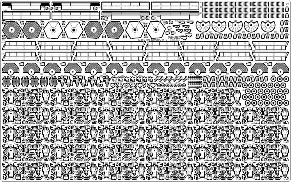 Pontos 37003F1 IJN Yamato Detail Up Set Advanced 1/350 – Bild 14