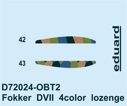 Eduard D72024 Fokker D.VII 4color lozenge EDUARD 1/72 – imagen 2