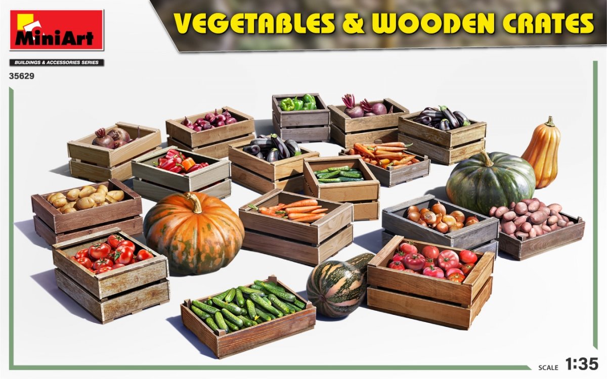 MiniArt 35629 VEGETABLES &amp;amp; WOODEN CRATES 1/35 – image 2