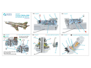 Quinta Studio QD72224 Su-17M4/Su-22M4 3D-Printed &amp;amp; coloured Interior on decal paper (Modelsvit) 1/72 – Bild 2