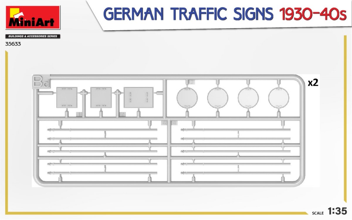 MiniArt 35633 GERMAN TRAFFIC SIGNS 1930-40s 1/35 – zdjęcie 6