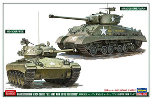 Hasegawa 30068 M4A3E8 Sherman &amp;amp; M24 Chaffee US Army Main Battle Tank Combo 2 in 1 1/72