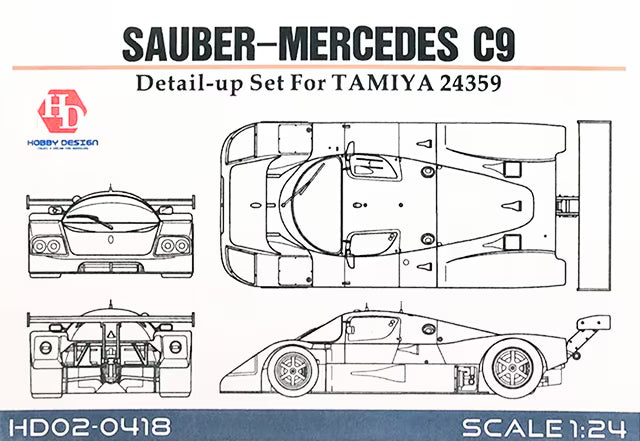 Hobby design HD02-0418 Sauber Mercedes C9 - Detail-Up Set for Tamiya 1/24 – image 2