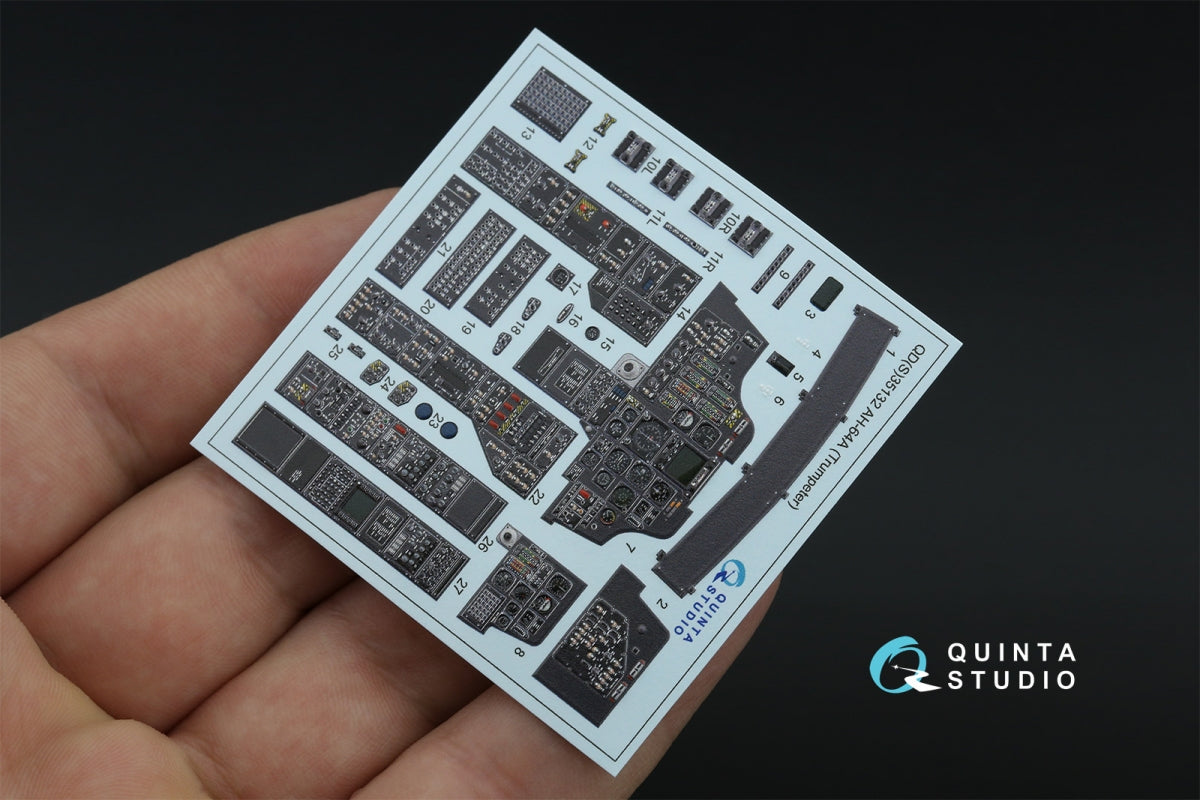 Quinta Studio QDS-35132 AH-64A 3D-Printed coloured Interior on decal paper (Trumpeter) (Small version) 1/35 – imagen 6